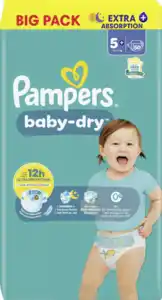 Pampers Baby Dry Windeln Gr.5 Junior Plus 12-17kg Big Pack