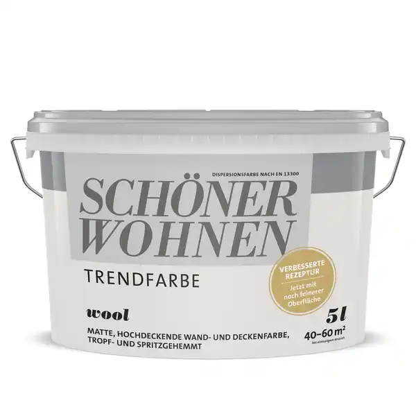 Bild 1 von Schöner Wohnen Farbe Trendfarbe 'Wool' wollweiß matt 5 l