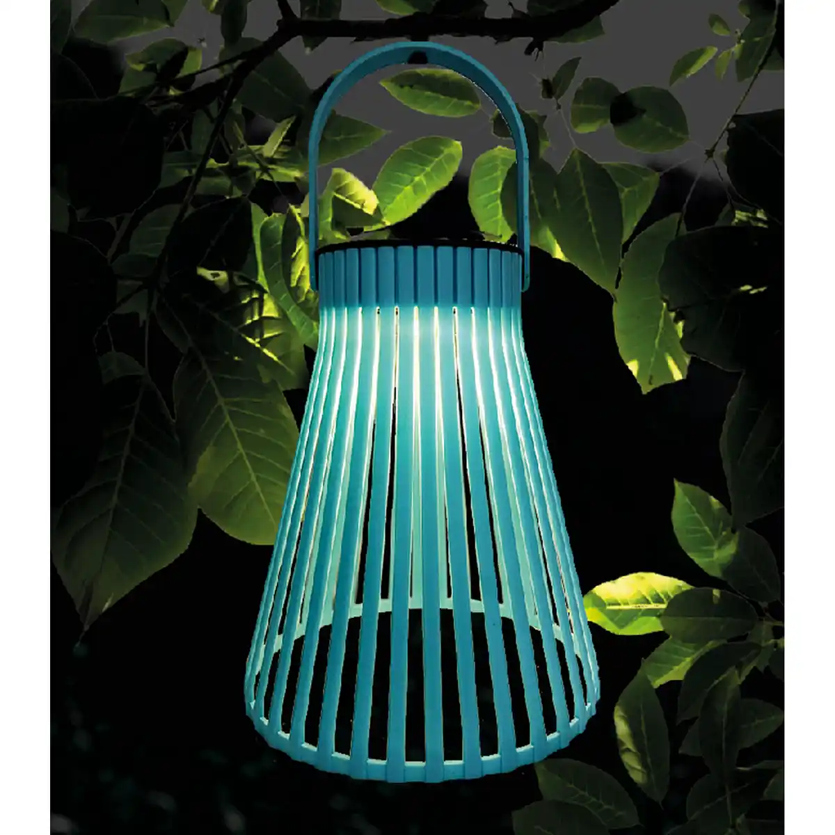 Bild 1 von toom Solar-Laterne Kunststoff blau Ø 15 x 26 cm