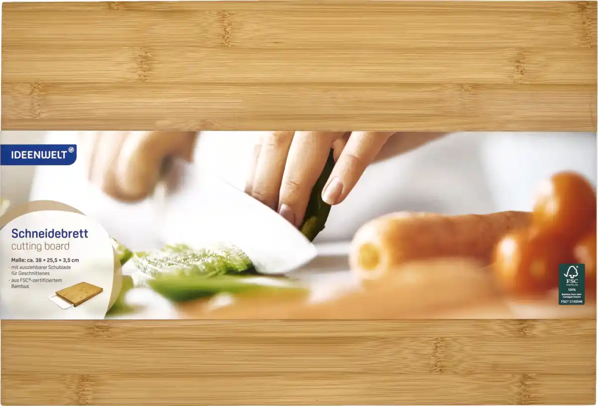 Bild 2 von IDEENWELT Bambus-Schneidbrett 38 x 25,5 cm