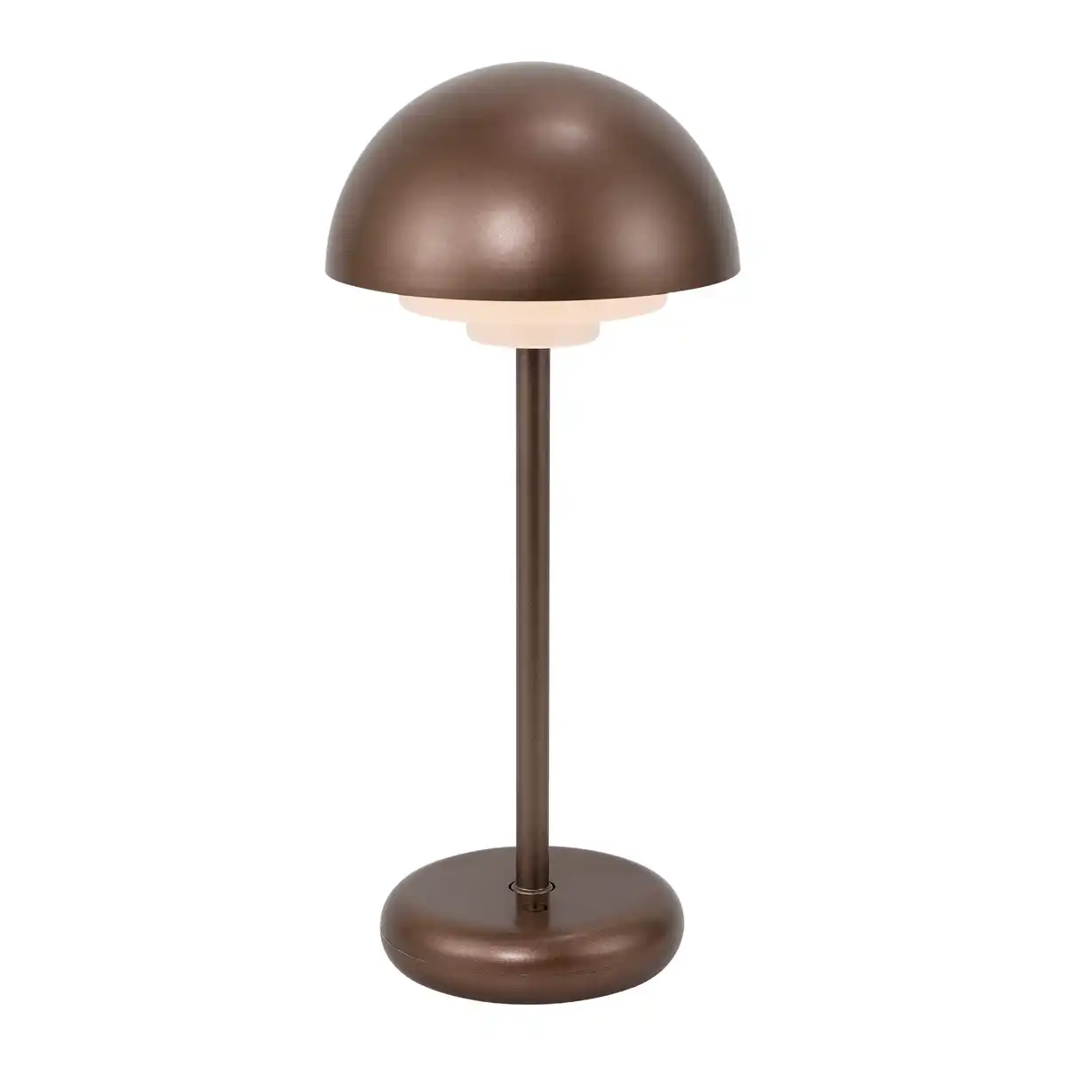 Bild 1 von toom Akku-LED-Tischleuchte 'Anton' braun-metallic mit USB-Ladekabel Ø 13,7 x 31 cm