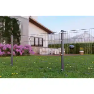 deutsche zauntechnik Doppelstabmattenzaun-Set 'Michl' anthrazitgrau 400 x 120 cm