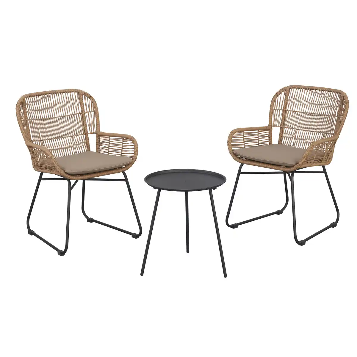 Bild 1 von Balkonmöbel-Set 'Anni' grau/beige 3-teilig