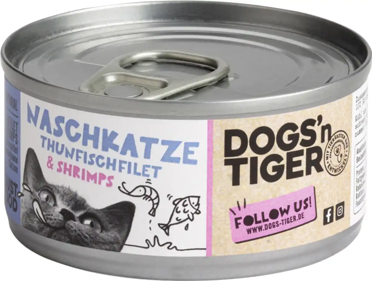 Bild 1 von Dogs'n Tiger Naschkatze Thunfischfilet und Shrimps, 70 g