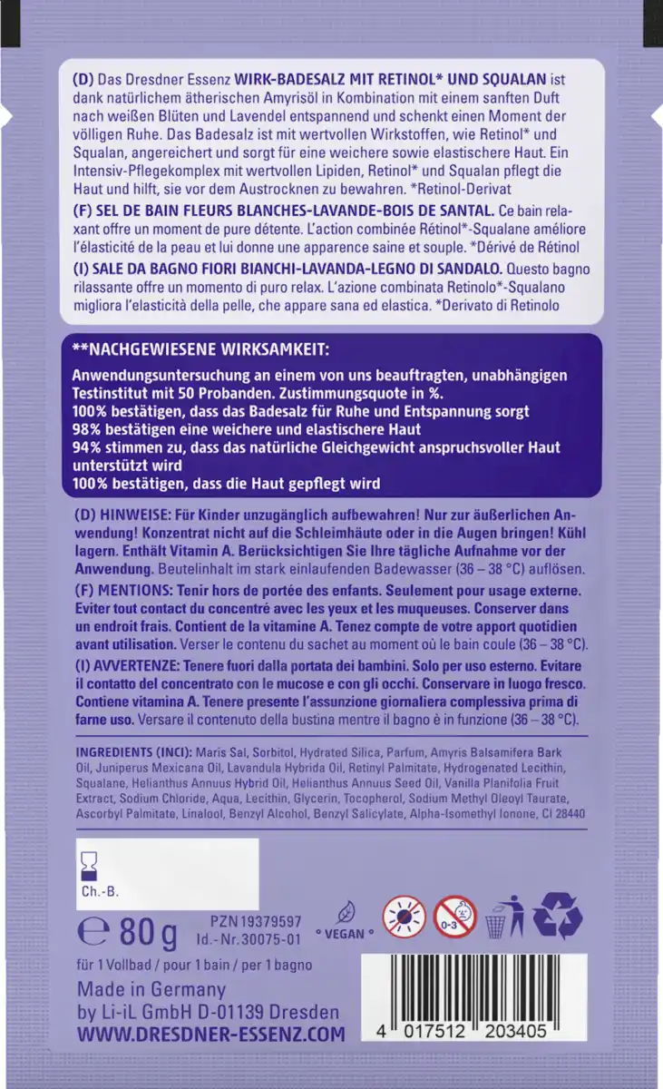 Bild 2 von Dresdner Essenz Badesalz Retinol* und Squalan, 80 g