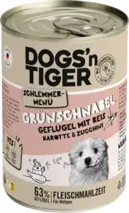 Dogs'n Tiger Grünschnabel Geflügel mit Reis, 400 g