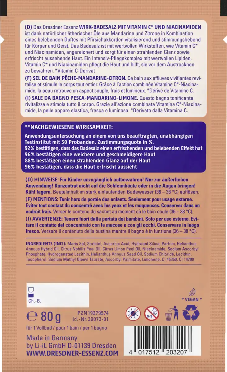 Bild 2 von Dresdner Essenz Badesalz Vitamin C* und Niacinamiden, 80 g