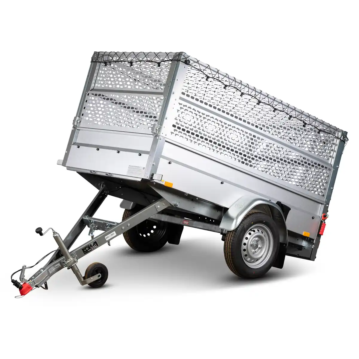 Bild 1 von Stema PKW-Anhänger 'Basic Plus 750' ungebremst 750 kg mit Gitteraufsatz und Kippdeichsel