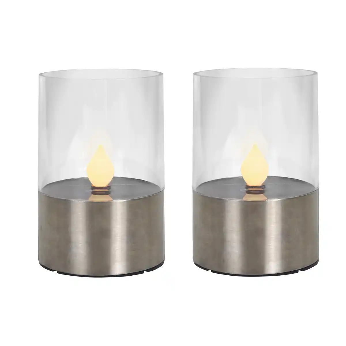 Bild 1 von toom Solar-Teelichter-Set silber Ø 7 cm 2 Stk.