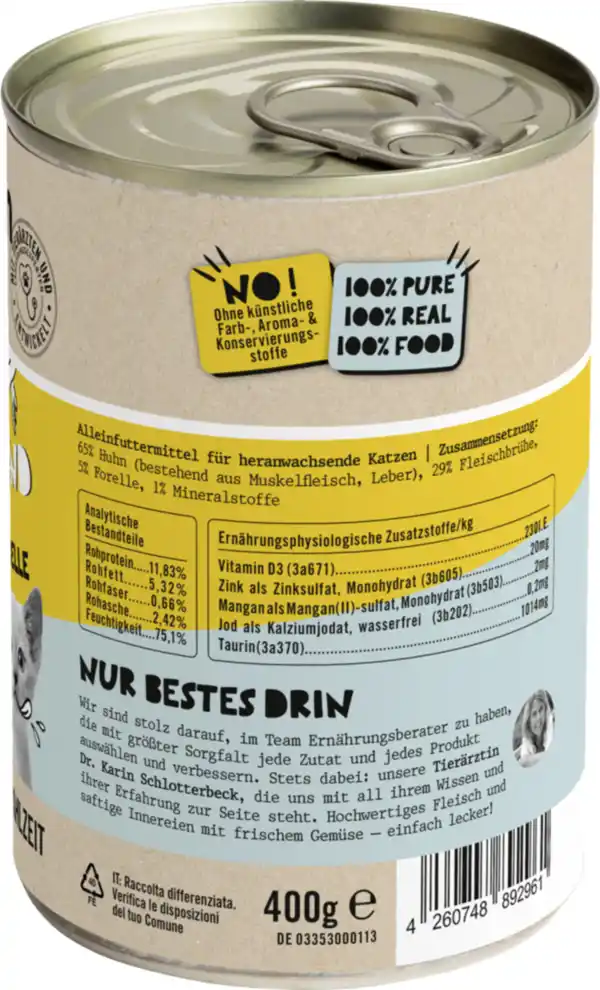 Bild 2 von Dogs'n Tiger Glückskind Huhn mit Forelle, 400 g