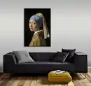 Bild 1 von Art for the home Leinwandbild Meisje met de pare, Jan Vermeer, Blau|schwarz