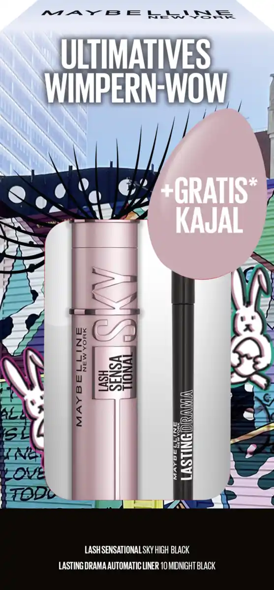 Bild 1 von Maybelline New York Lash Sensational Sky High Very Black & Expression Kajal Eyeliner Black Set
