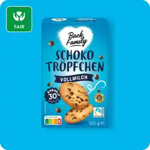 BACK FAMILY Schoko-Tröpfchen oder -Chunks, versch. Sorten