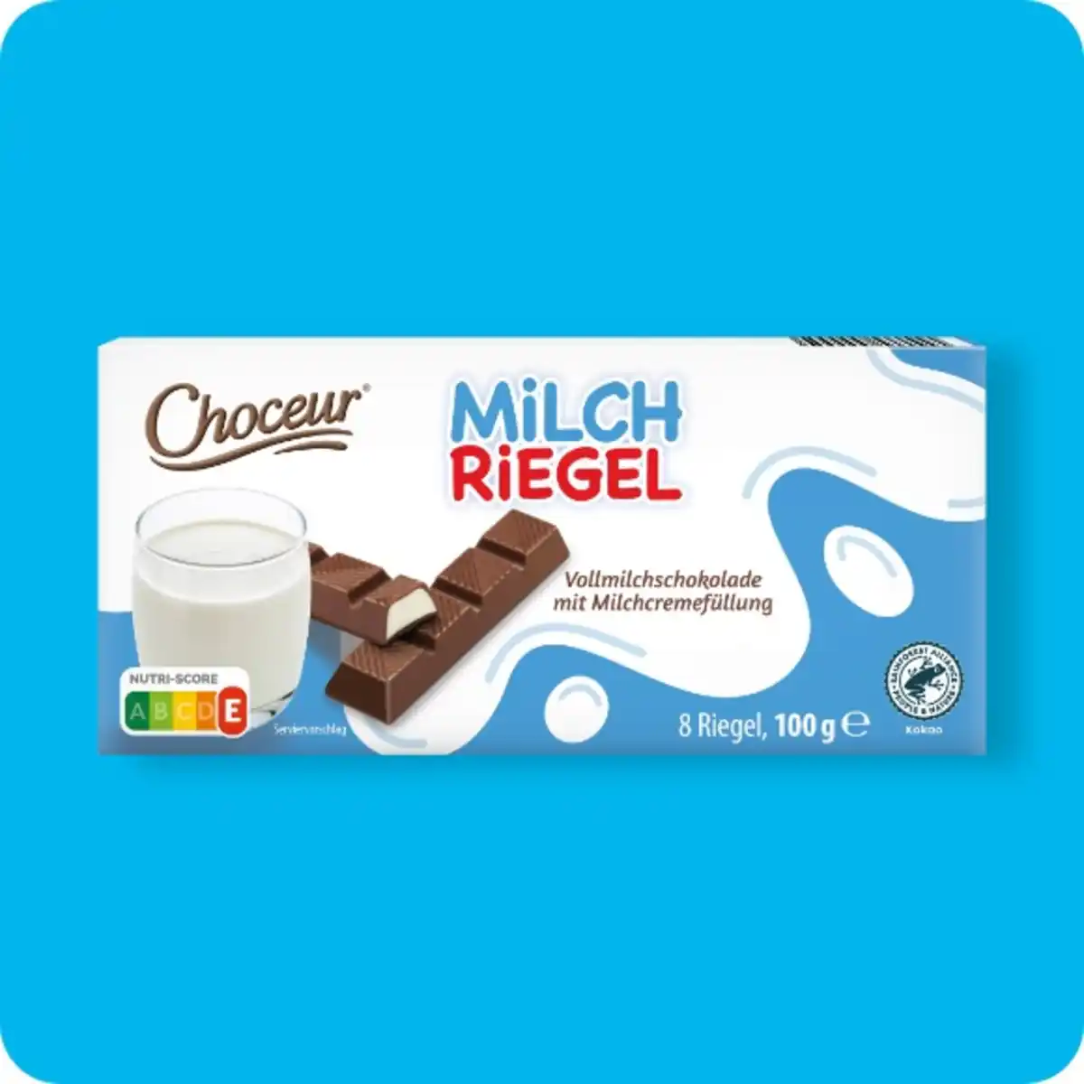 Bild 1 von CHOCEUR Milchriegel, Kakao Rainforest-Alliance-zertifiziert