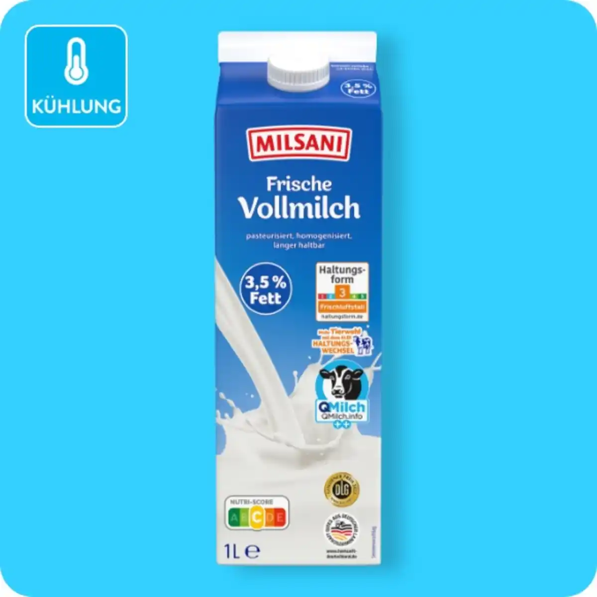 Bild 1 von MILSANI Frische Milch, 3,5% Fett