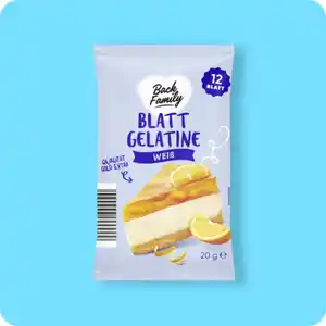 BACK FAMILY Gelatine, Blatt-Gelatine