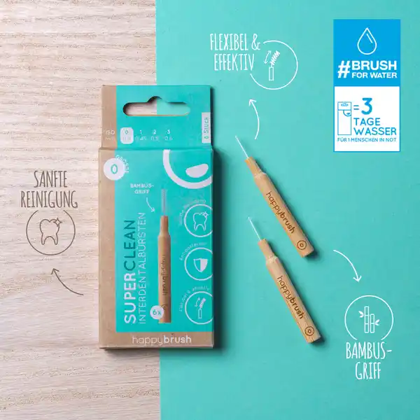 Bild 3 von happybrush SuperClean Interdentalbürsten ISO-Gr. 0