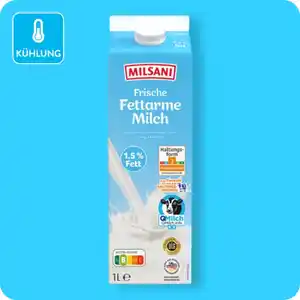 MILSANI Frische Milch, 1,5% Fett