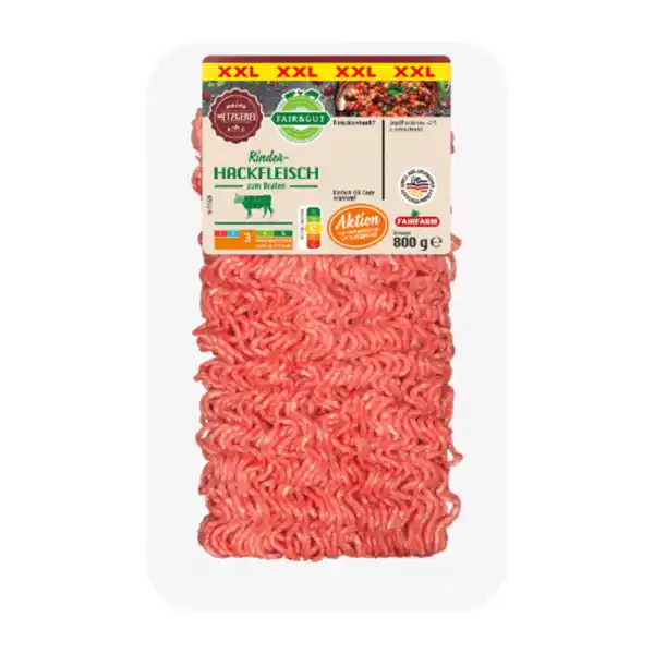 Bild 2 von FAIR & GUT Rinderhackfleisch XXL 800g