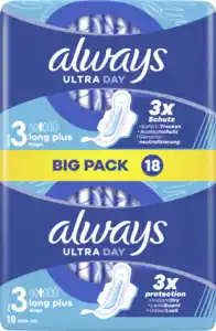 Always Ultra Day Binden Long Plus mit Flügeln BigPack