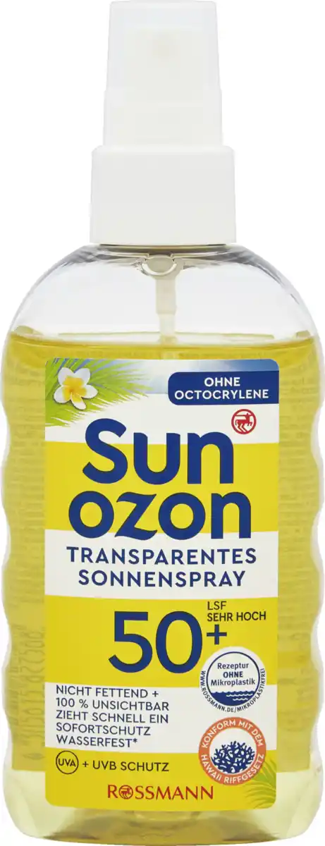 Bild 1 von sunozon Classic Transparentes Sonnenspray LSF 50+, 200 ml