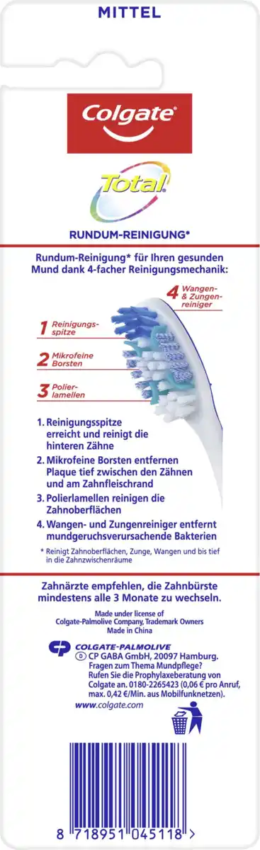 Bild 2 von Colgate Zahnbürste Total mittel Doppelpack