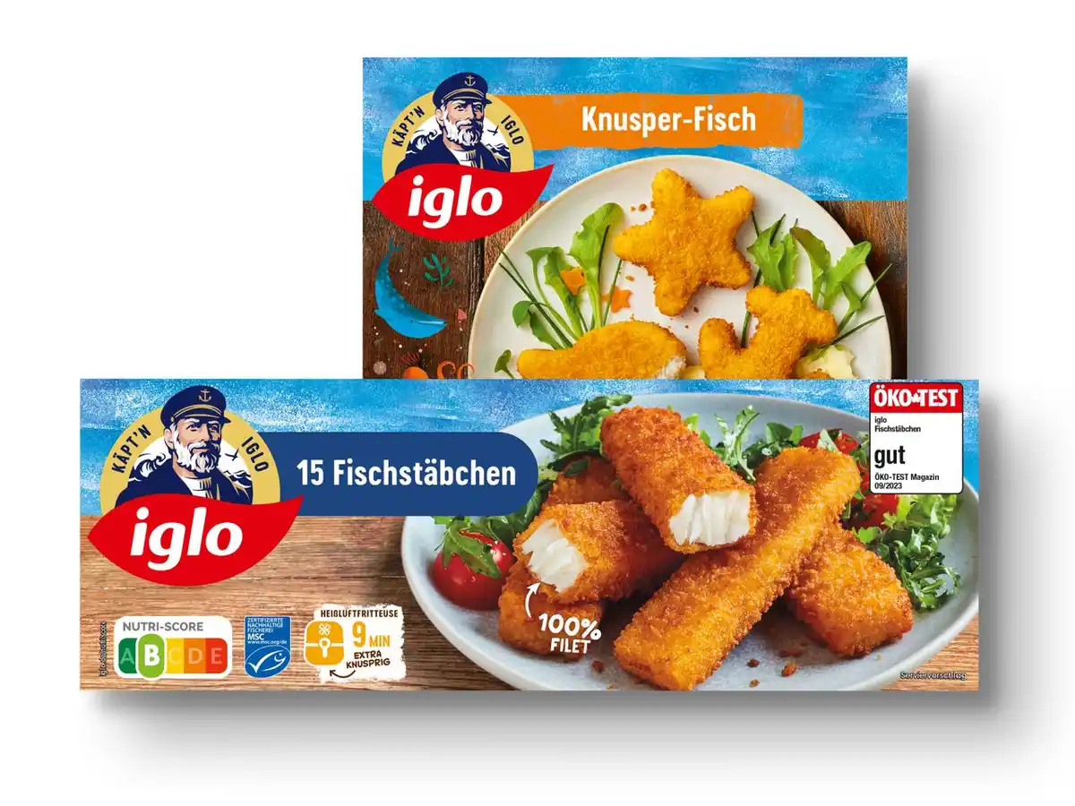 Bild 1 von Iglo Fischstäbchen/Knusper-Fisch/Backfisch-Stäbchen