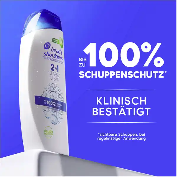 Bild 3 von head & shoulders Anti-Schuppen Shampoo & Pflegespülung 2in1 Classic Clean, 250 ml