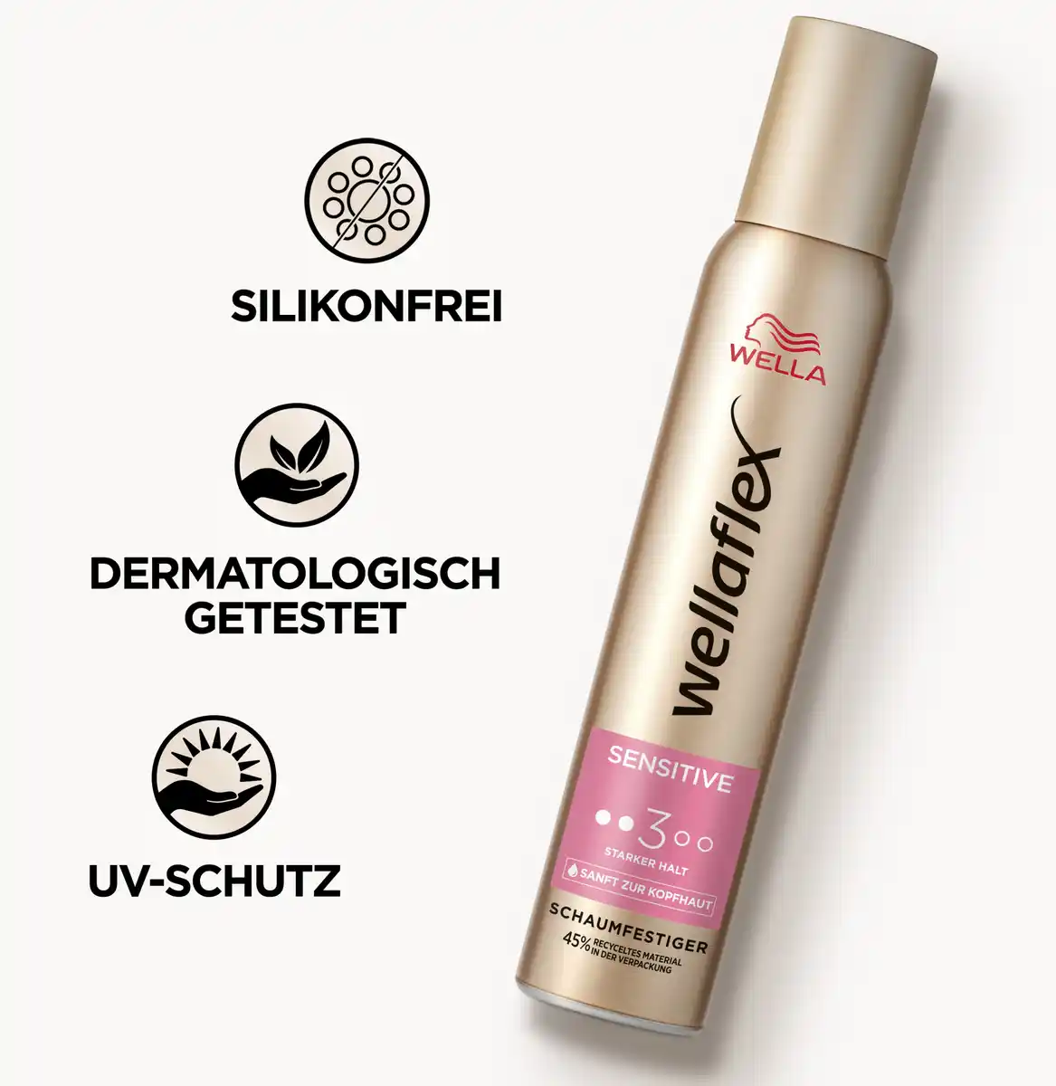 Bild 4 von Wella Wellaflex Sensitive Schaumfestiger, 200 ml