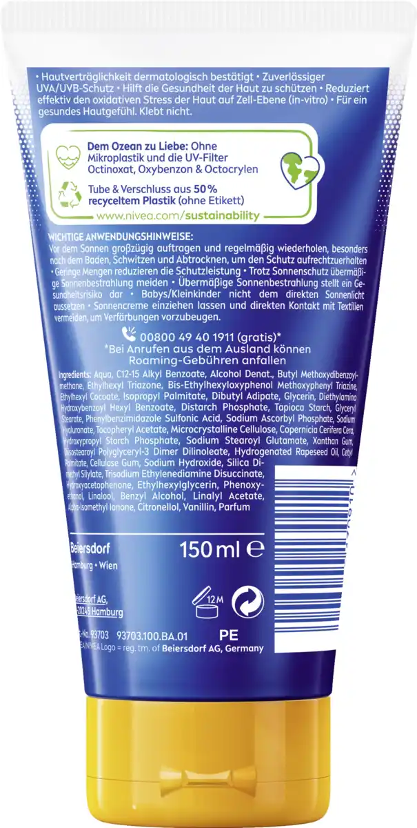 Bild 2 von NIVEA SUN Schutz & Pflege invisible finish Sonnencreme LSF 50, 150 ml