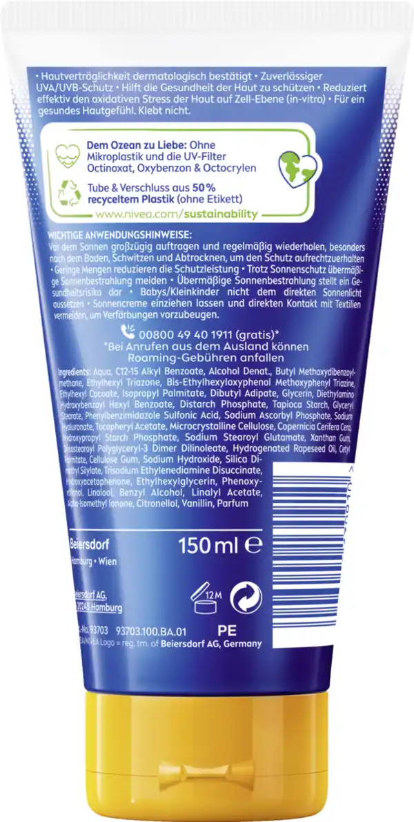 Bild 2 von NIVEA SUN Schutz & Pflege invisible finish Sonnencreme LSF 50, 150 ml