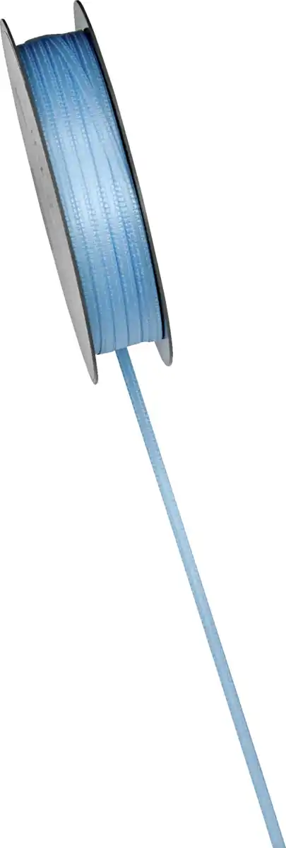 Bild 2 von DEKOWELT Geschenkband Doppelsatin babyblau, 10 m