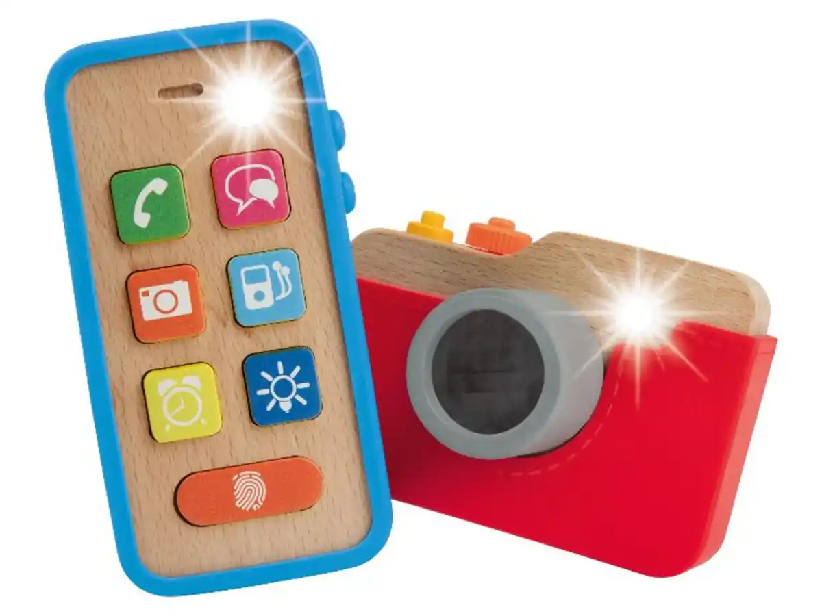 Bild 1 von Playtive Holz Smartphone und Kamera, mit Licht- und Soundeffekt
