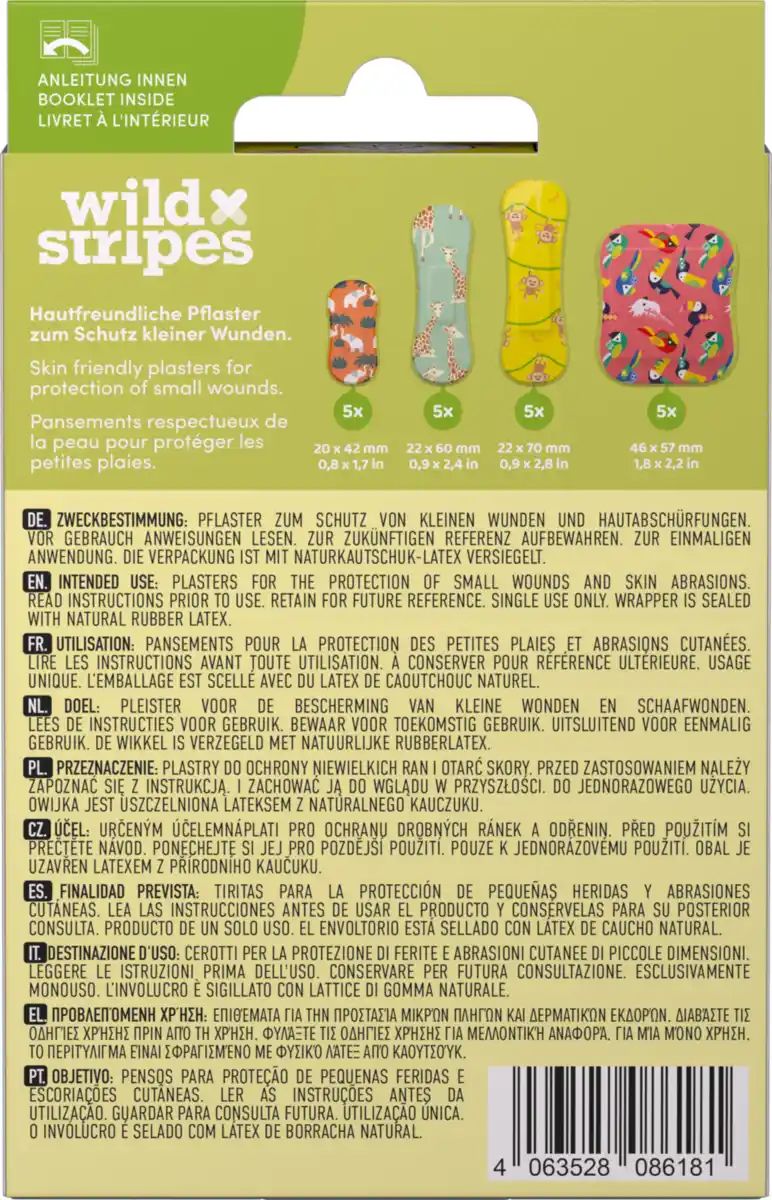 Bild 2 von Wild Stripes Kids Jungle Pflaster