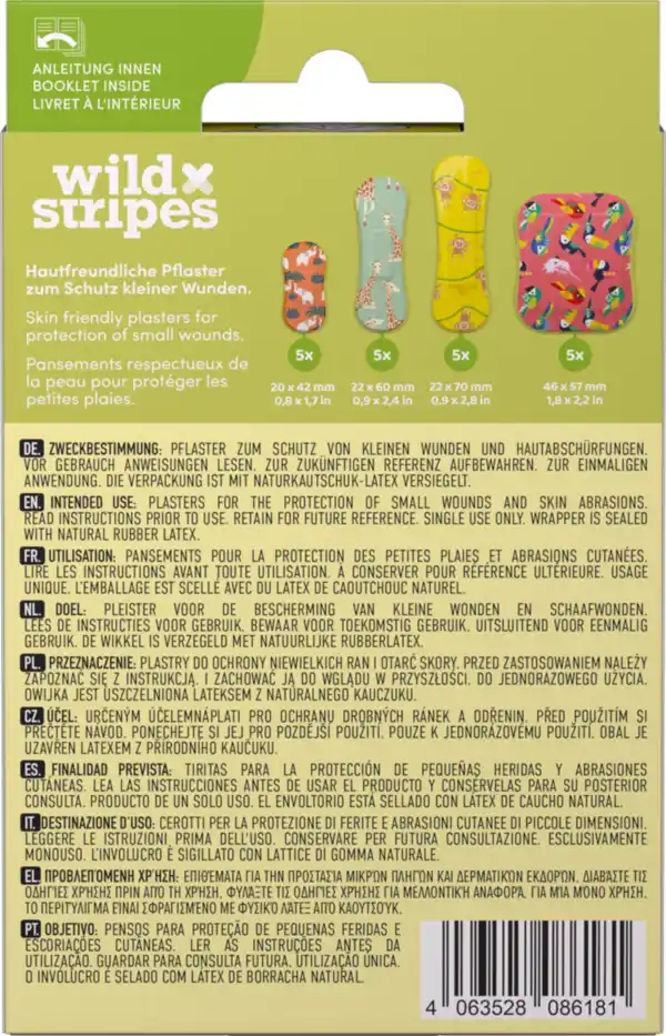 Bild 2 von Wild Stripes Kids Jungle Pflaster