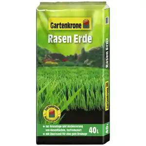 Gartenkrone Rasenerde, für Rasenpflege, torfreduziert