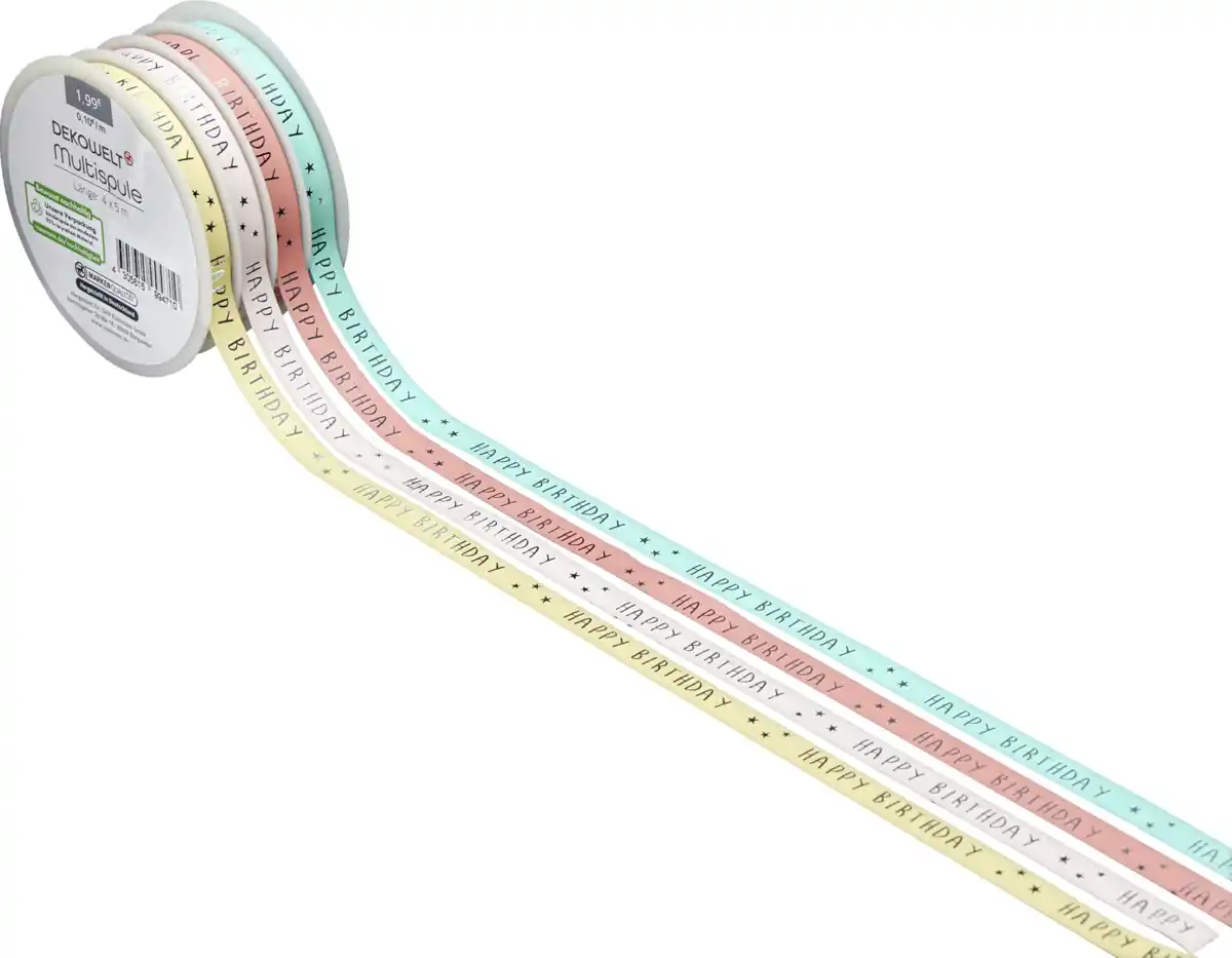 Bild 2 von DEKOWELT Multispule Happy Birthday / Alles Liebe, 20 m