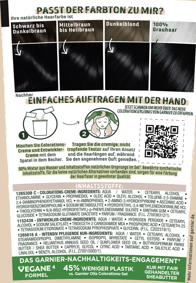 Bild 3 von Garnier GOOD Dauerhafte Haarfarbe 1.10 Mitternachts-Schwarz