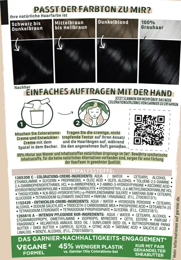 Bild 3 von Garnier GOOD Dauerhafte Haarfarbe 1.10 Mitternachts-Schwarz