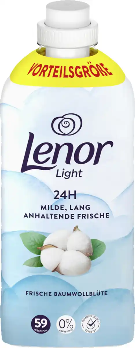 Bild 1 von Lenor Weichspüler Konzentrat Light Frische Baumwollblüte 59 WL