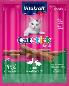 Vitakraft Cat Stick Ente & Kaninchen, 18 g