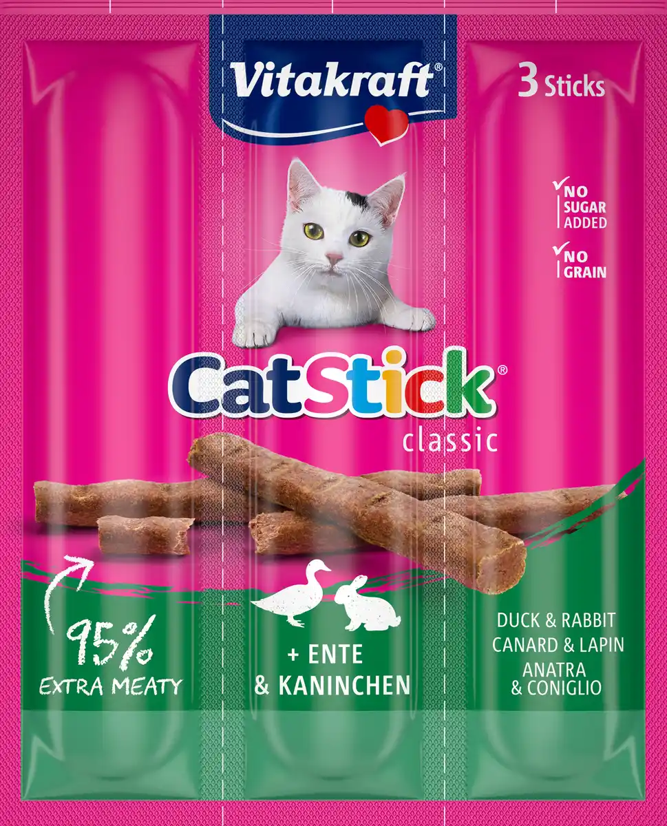 Bild 1 von Vitakraft Cat Stick Ente & Kaninchen, 18 g