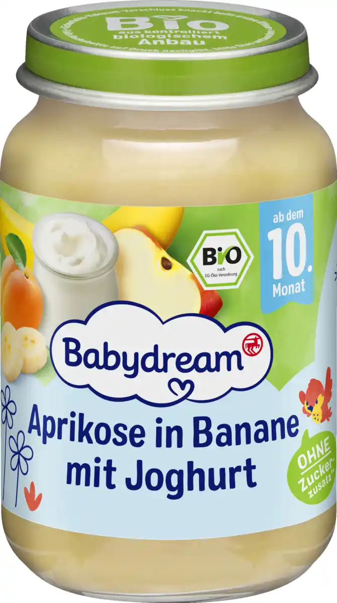 Bild 1 von Babydream Bio Aprikose in Banane mit Joghurt, 190 g