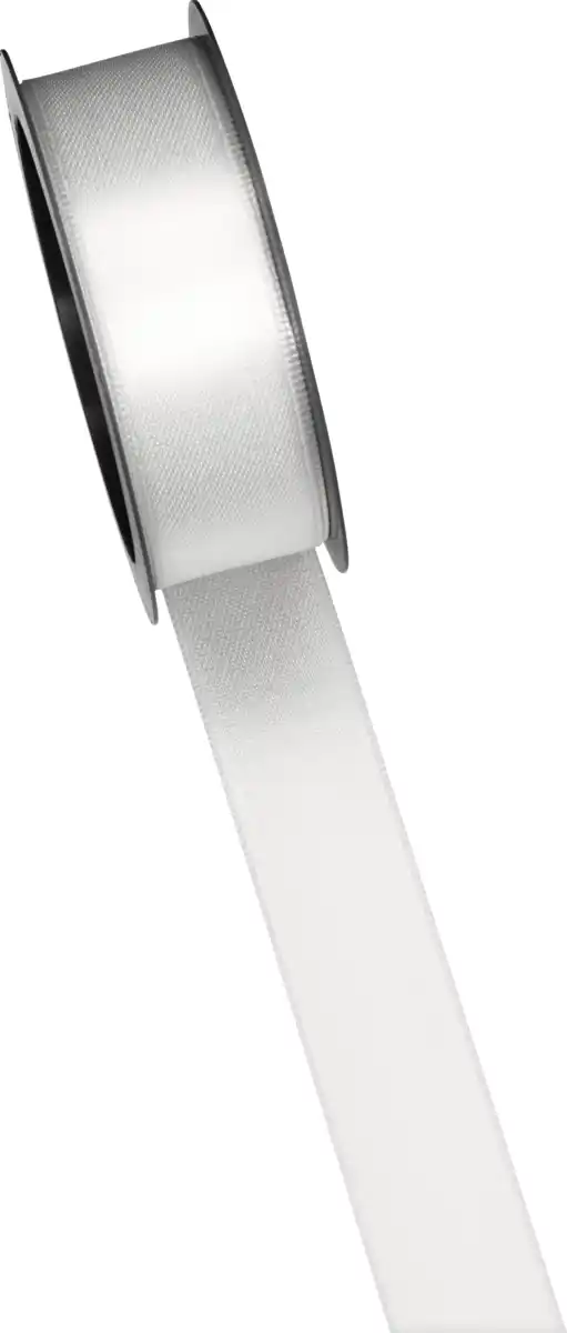 Bild 2 von DEKOWELT Geschenkband Doppelsatin weiß, 5 m