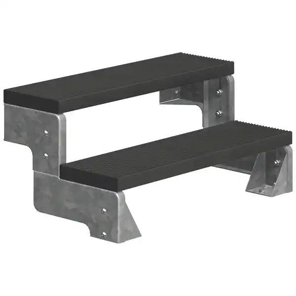 Bild 1 von Dolle Außentreppe Gardentop 2 Stufen anthrazit ohne Geländer, Breite 80 cm, Trimax