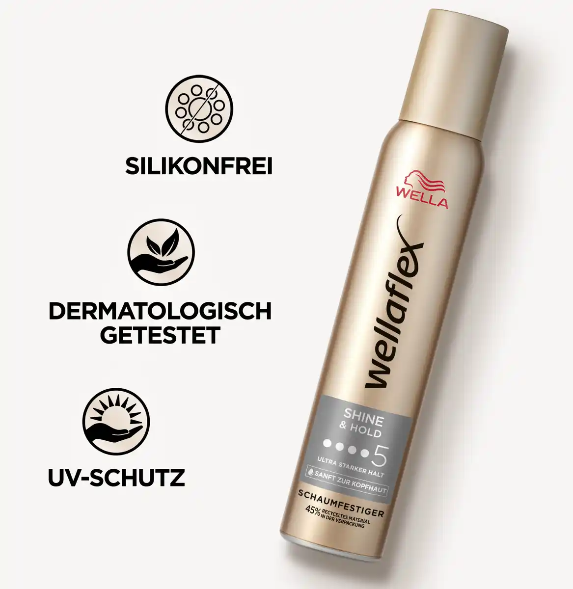 Bild 4 von Wella Wellaflex Shine & Hold Schaumfestiger, 200 ml