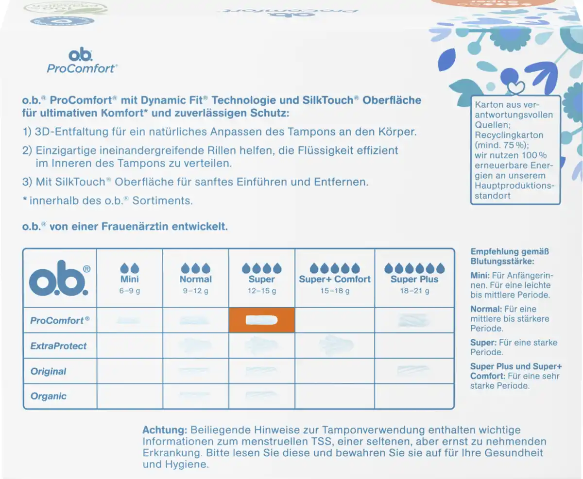 Bild 2 von o.b. ProComfort Tampons Super