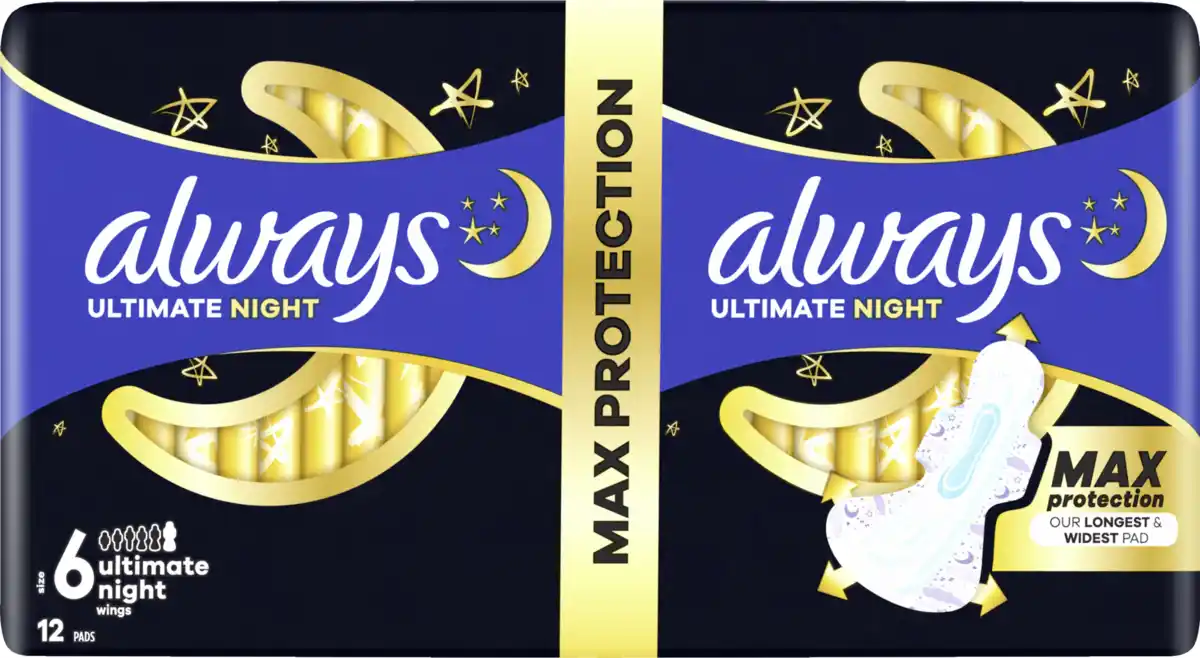 Bild 4 von Always Ultimate Night Max Protection Binde mit Flügeln BigPack