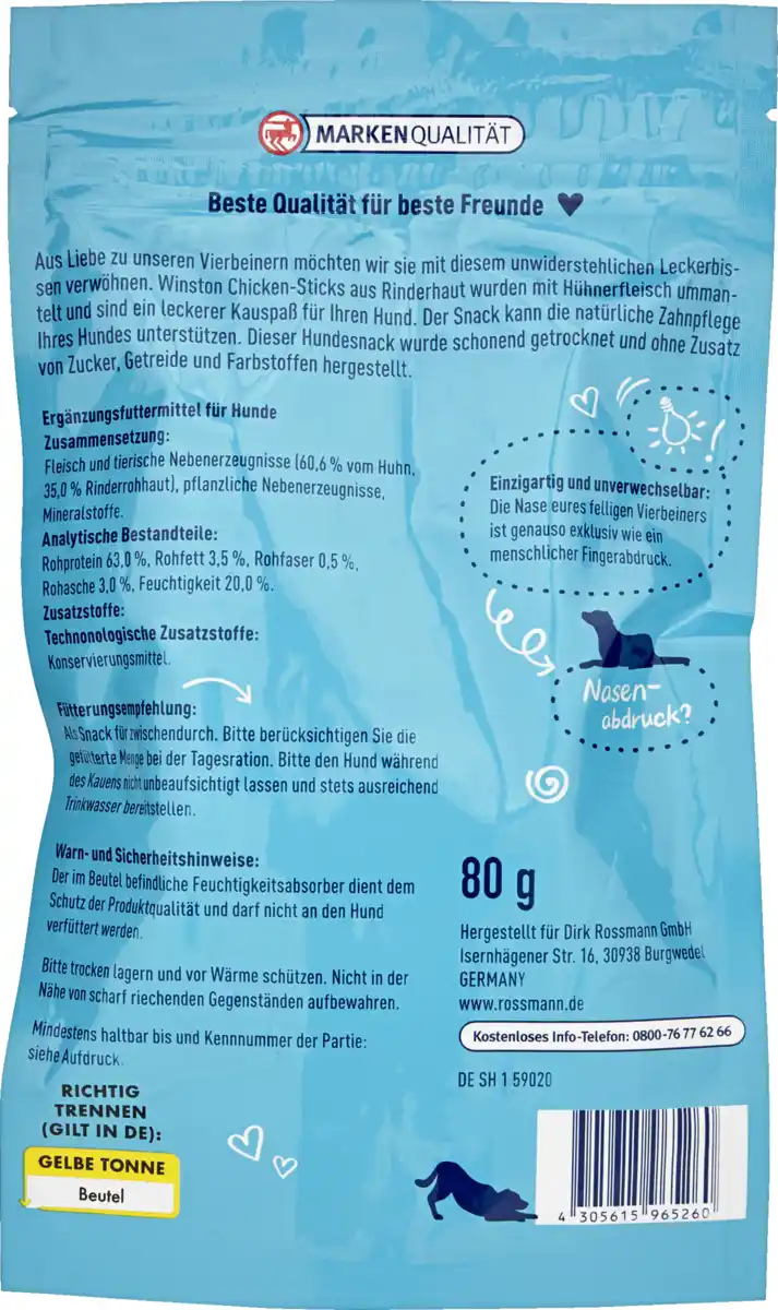 Bild 2 von Winston Chicken Sticks reich an Huhn, 80 g