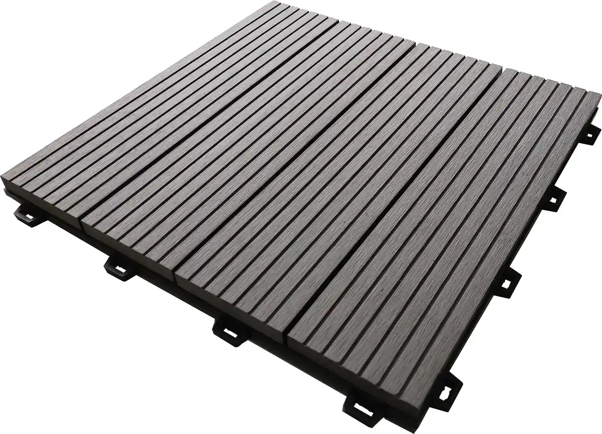 Bild 1 von TrendLine Klickfliese WPC 30 x 30 x 2,1 cm grau 10 Stück